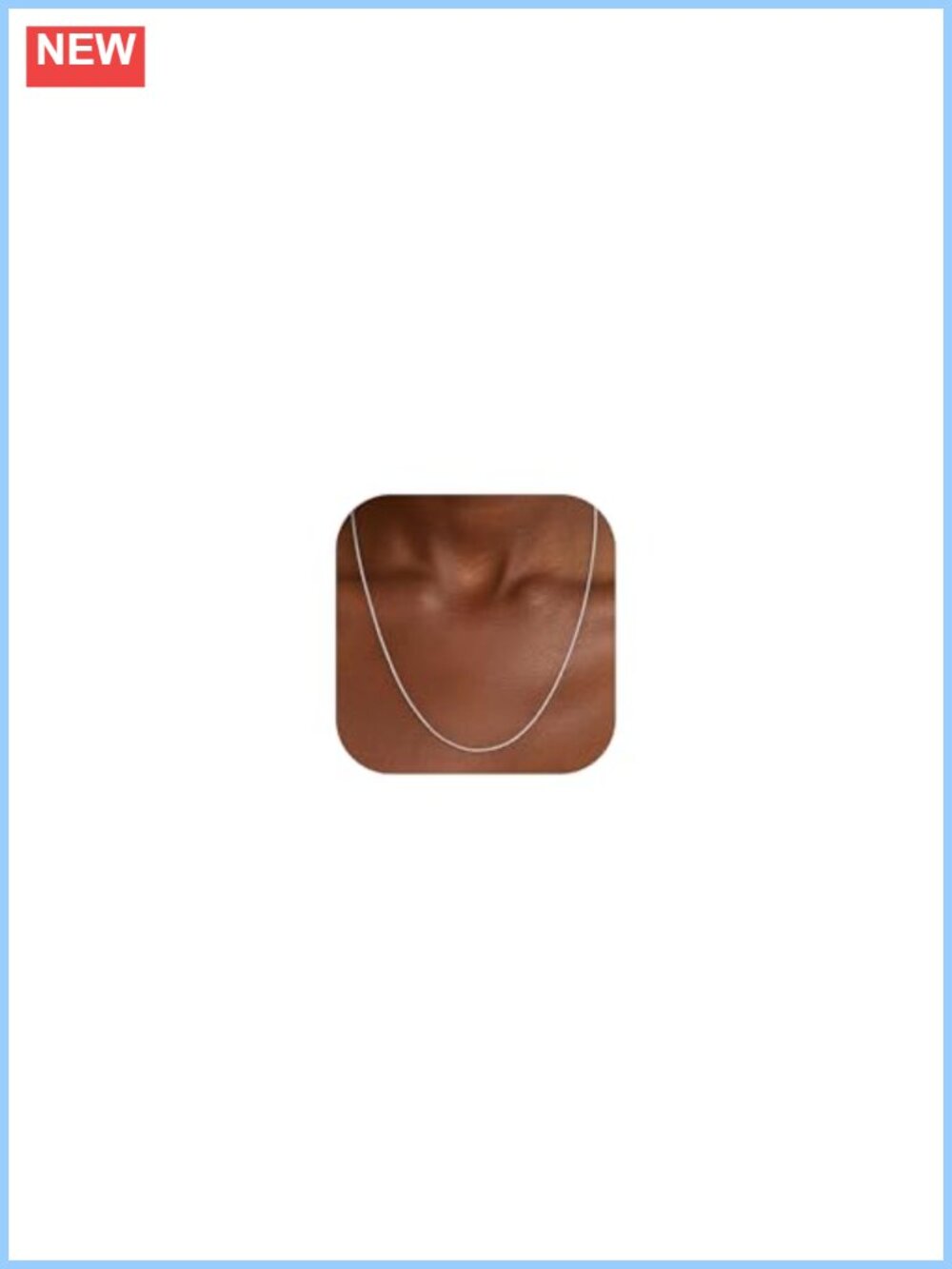 S925 Sterling Silver Cable Chain Necklace Women 18" Sturdy